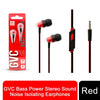 GVC Bass Power Stereo Sound Noise Isolating Earphones Red
