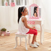 Fantasy Fields Kids Dressing Table & Stool, Vanity Set & Mirror, Polka Dots Pink