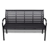 vidaXL Garden Bench 125 cm Steel and WPC Black