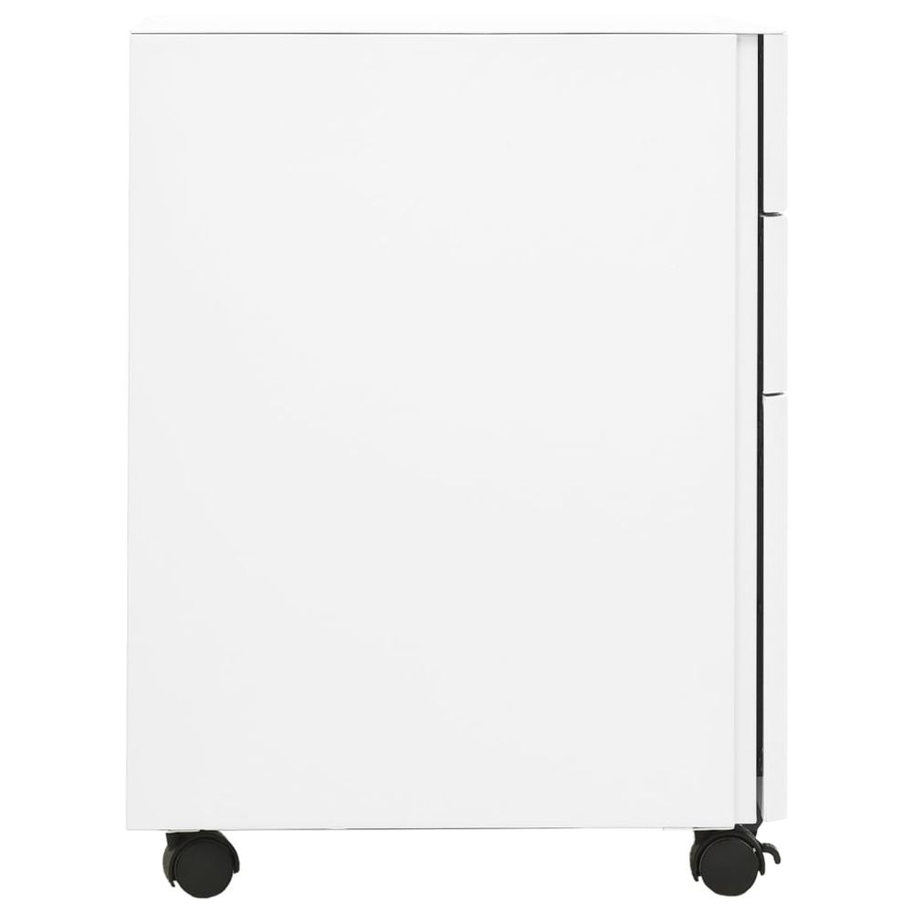 Mobile File Cabinet White 30x45x59 cm Steel