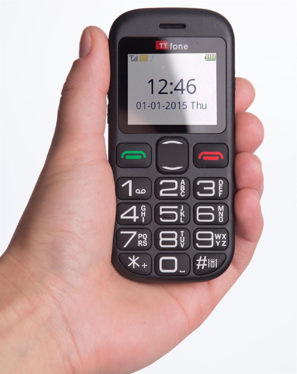 TTfone Jupiter 2 TT850 Big Button Simple Mobile Phone for Senior SOS Emergency Button (Vodafone PAYG)